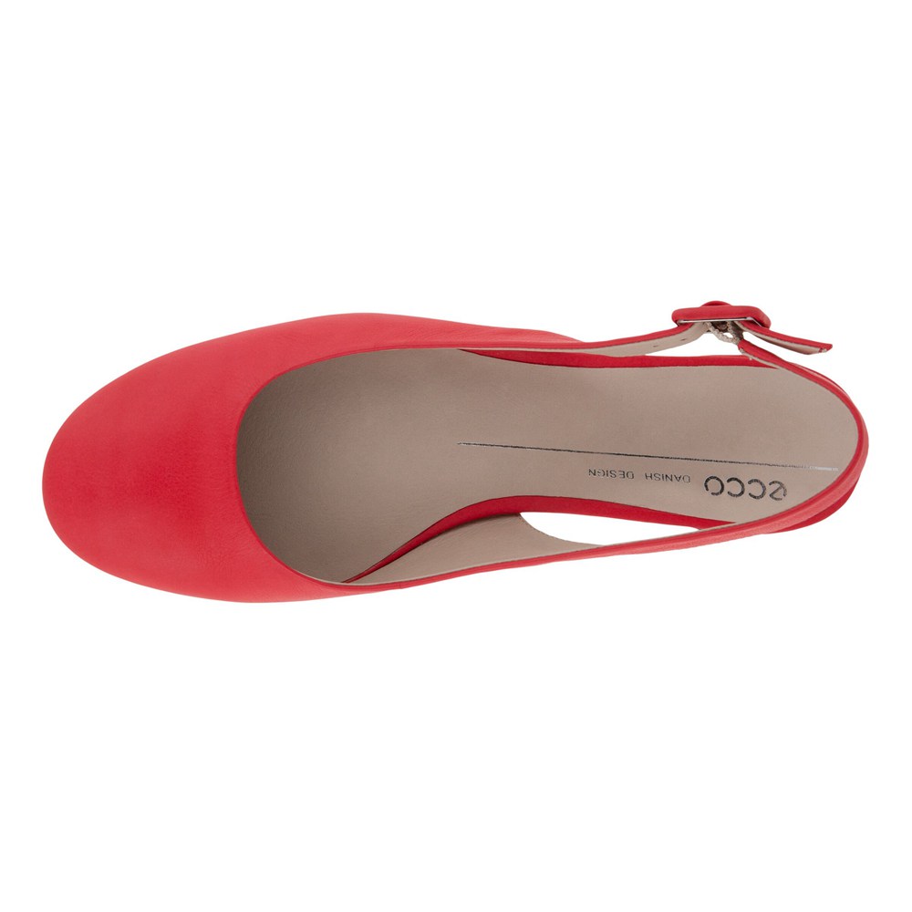 Zapatos De Vestir Mujer - ECCO Anine Sling-Back Flats - Rojos - HIB372540